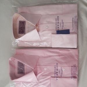 Two pink Charles Tyrwhitt  Egyptian cotton shirts